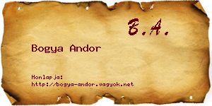 Bogya Andor névjegykártya